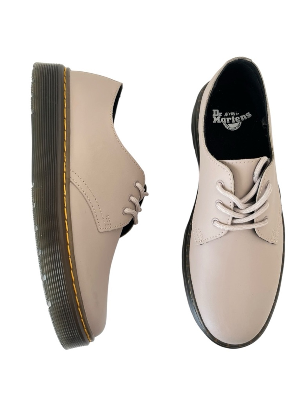 Dr Martens Zavala Lo Oxford Shoes Low Taupe Lace Up Loafers NEW 9